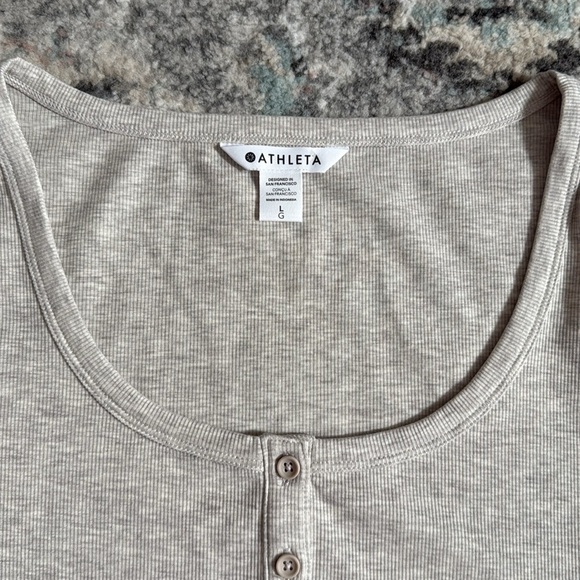 Athleta Ribbed Henley - Picture 2 of 8